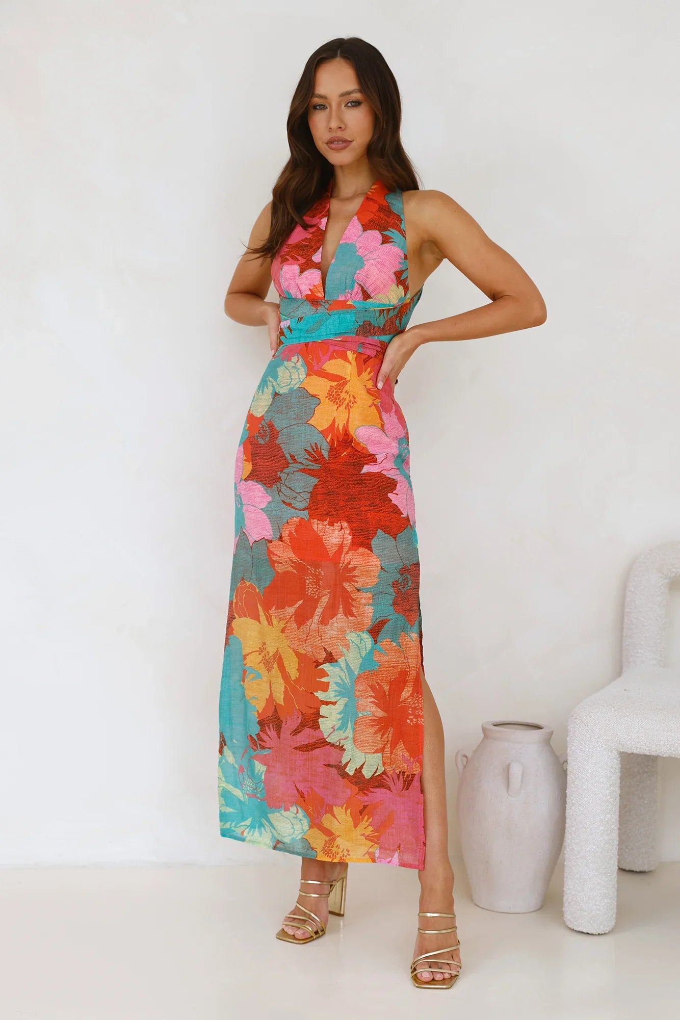 Bora Bora Halter Maxi Dress Print