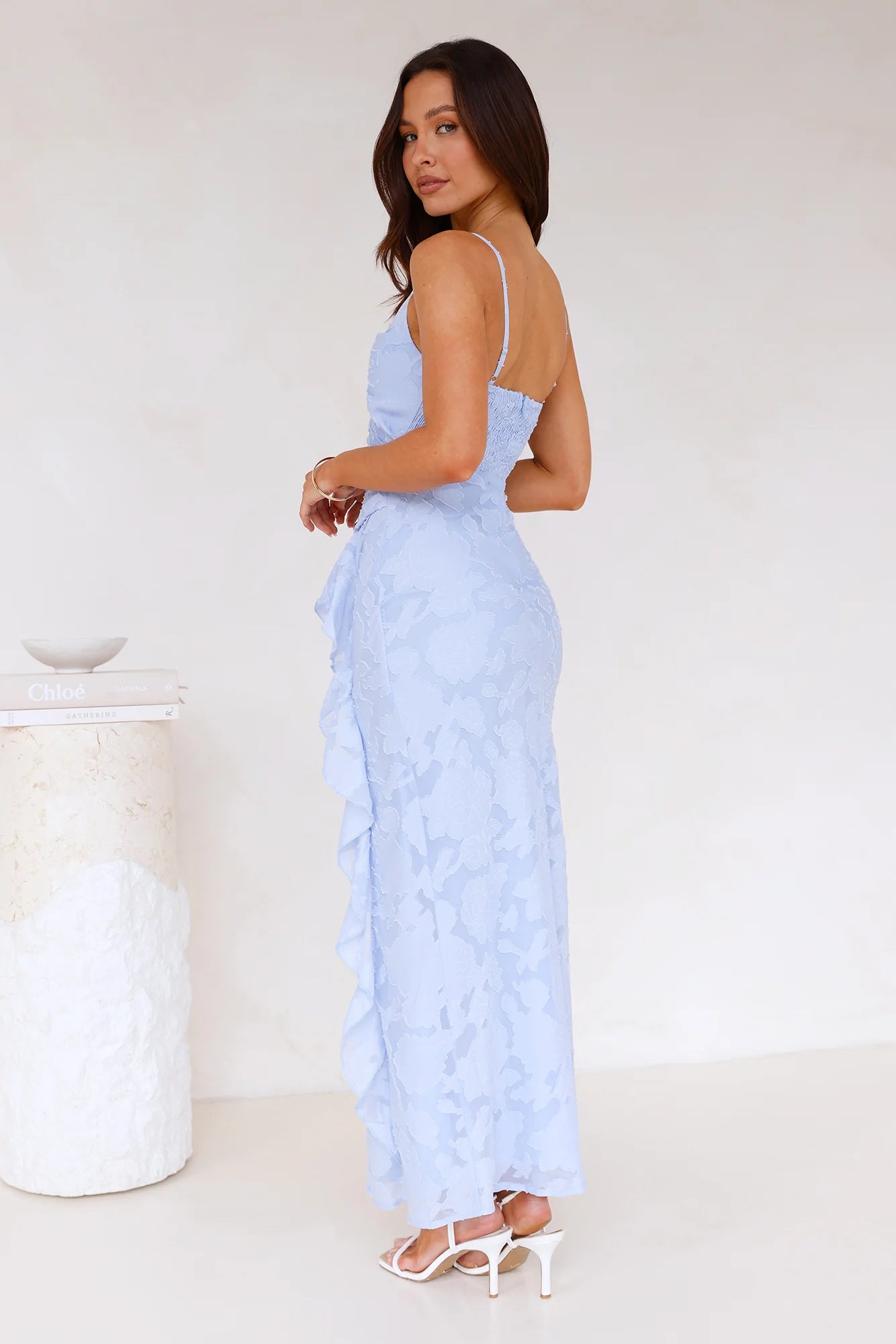 Fresh Rosebud Maxi Dress Blue