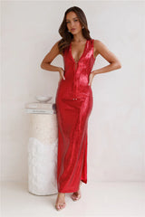 RUNAWAY Blaise Maxi Dress Red