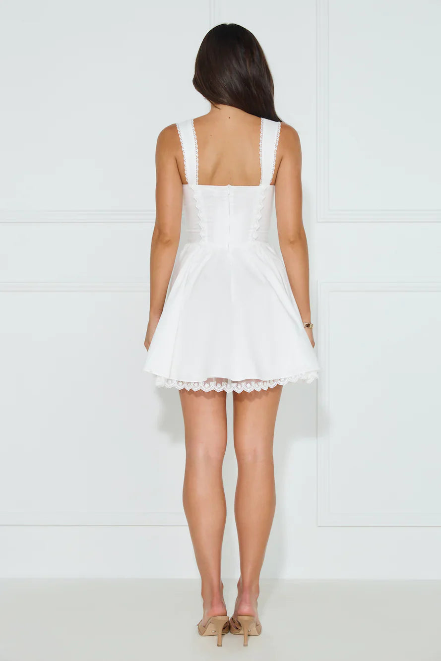 Soft Aesthetic Mini Dress White