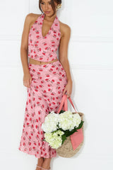 Valentine's Date Maxi Skirt Pink