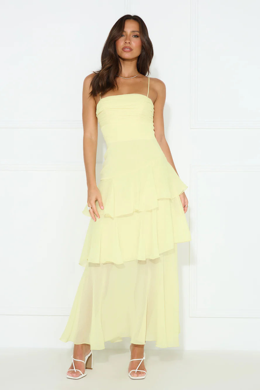 Awards For You Maxi Dress Yellow