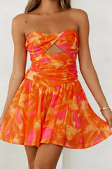 Golden Horizon Mini Dress Orange