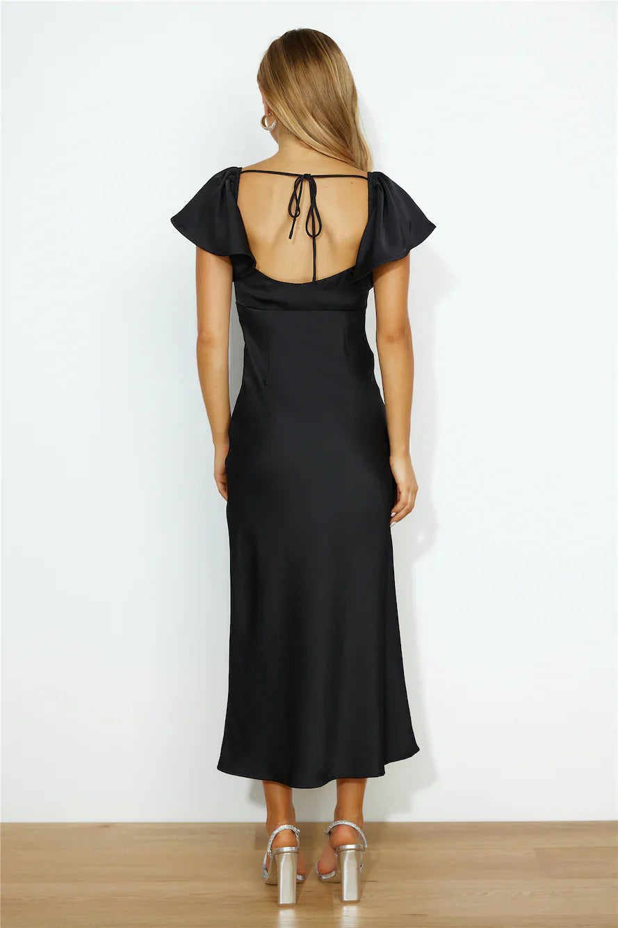 Trendy Guest Midi Dress Black