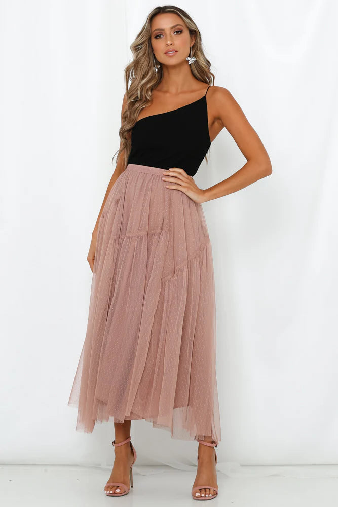 Another Fairytale Midi Skirt Dark Blush