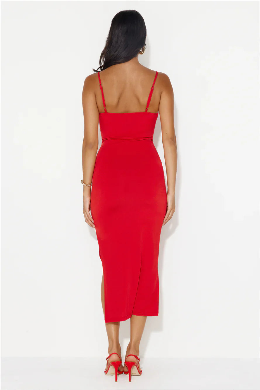 Favorite Bodycon Maxi Dress Red