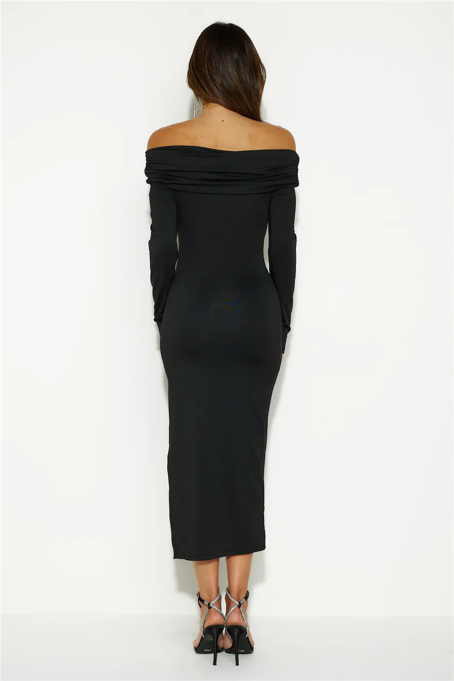 Your Destiny Midi Dress Black