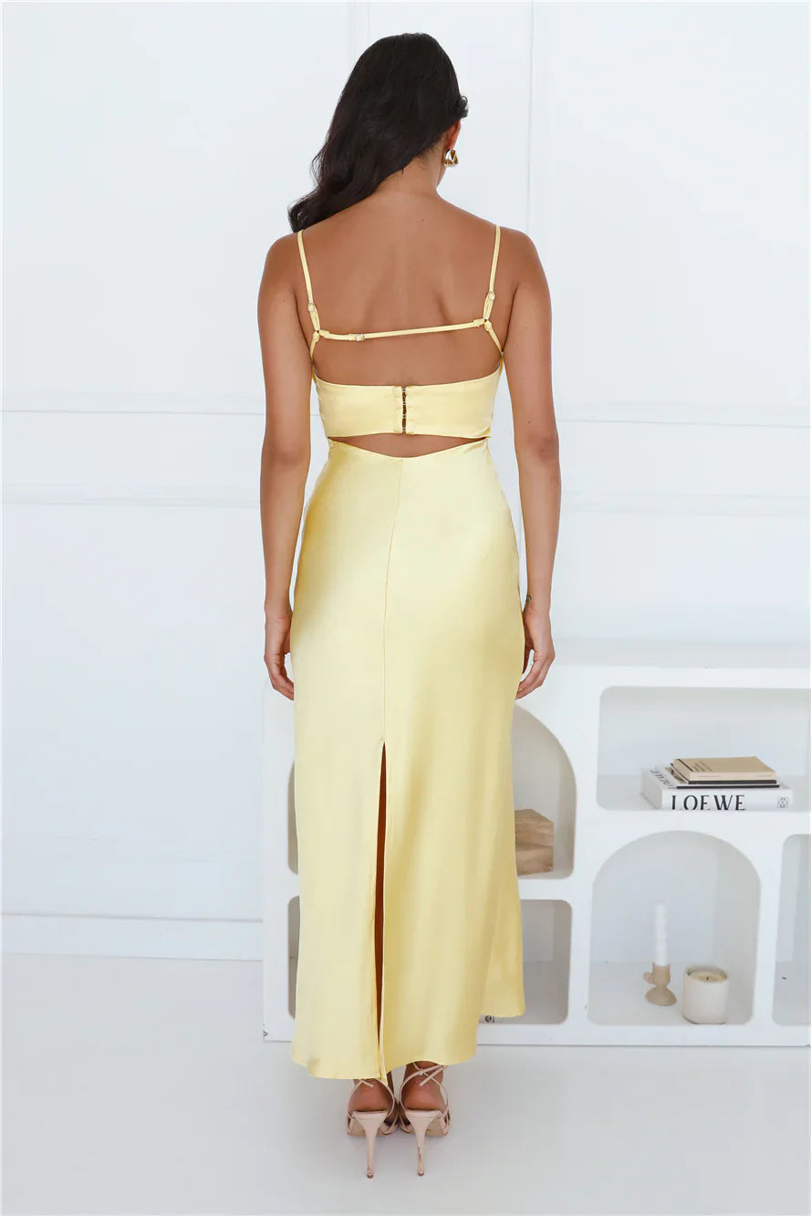 Feels Like Luxe Maxi Dress Yellow