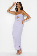 Supermodel Moment Strapless Midi Dress Purple